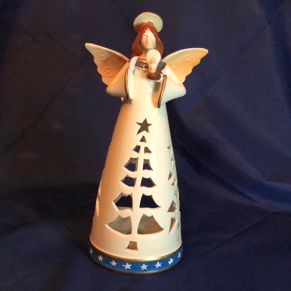 🎄 Ceramic LED Illuminated Angel Christmas Decoration | 2008 | Home Elegance - Picture 3 of 16